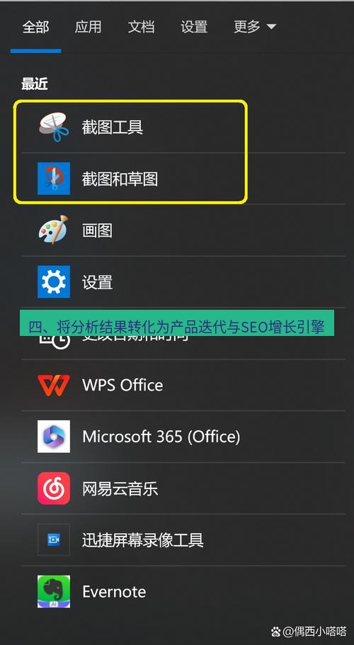 截图工具 四、将分析结果转化为产品迭代与SEO增长引擎