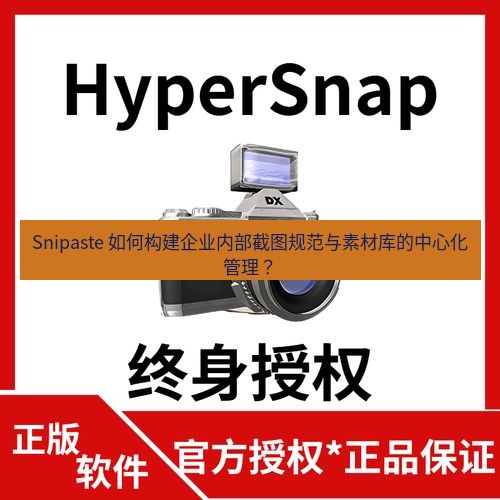 截图工具 Snipaste 如何构建企业内部截图规范与素材库的中心化管理？