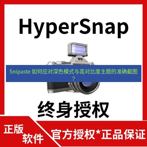 截图工具 Snipaste 如何应对深色模式与高对比度主题的准确截图？