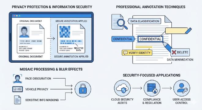 马赛克与文字标注专业应用